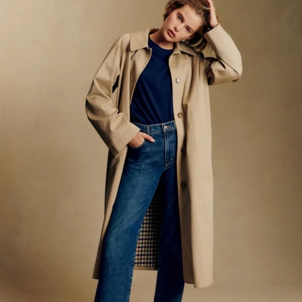 Sezane Clyde Coat Light Beige - Size 6 - Picture 1 of 6